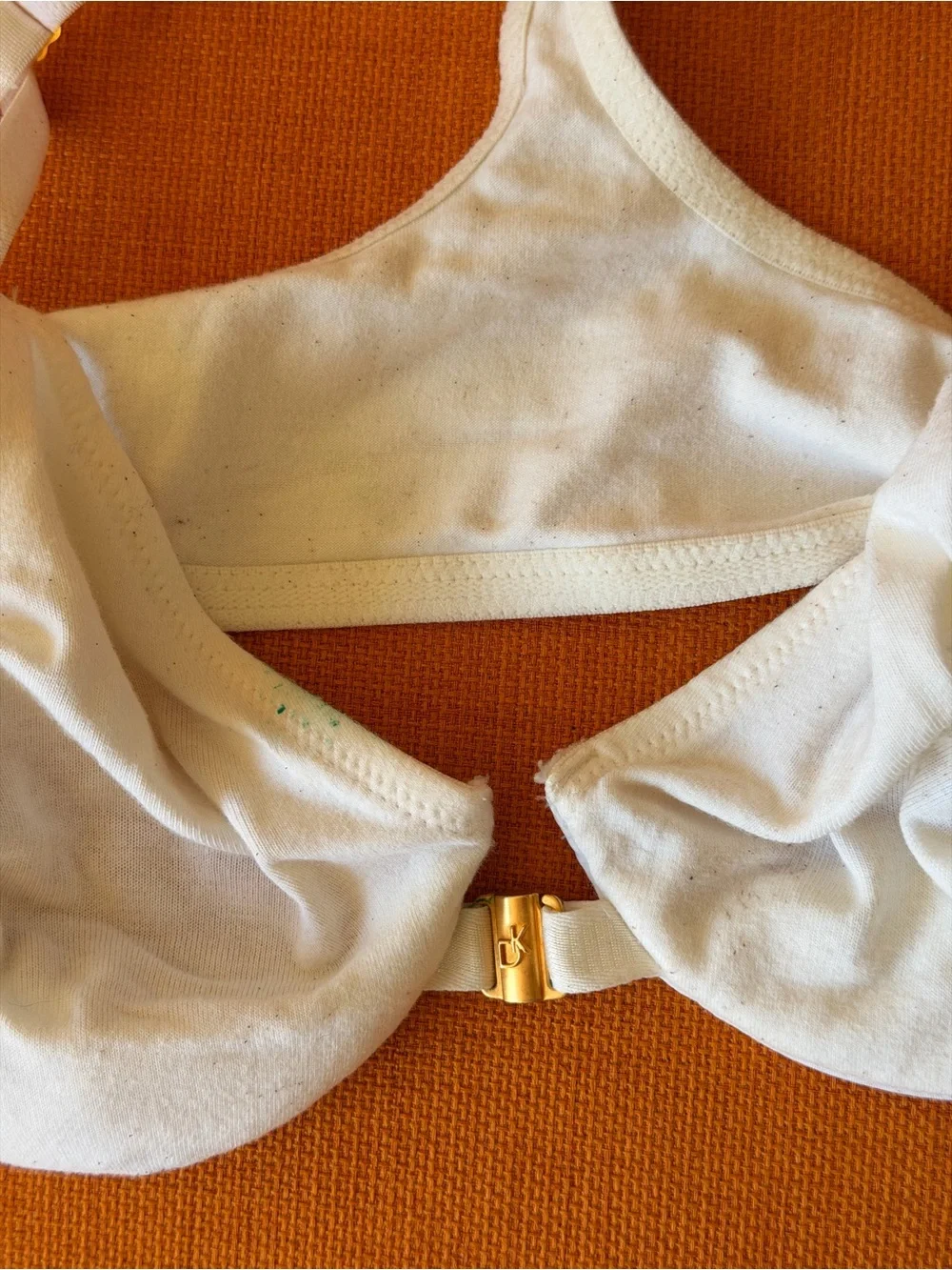 Vintage Donna Karan White Front‑Closure Race back Cotton Bra - Picture 3 of 6